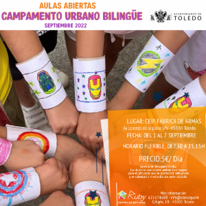 mpliación del plazo para la inscripción del campamento urbano bilingüe “Aulas Abiertas” hasta el 30 de agosto