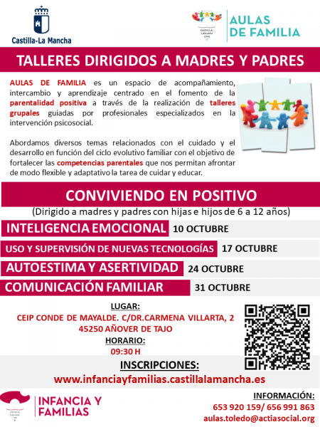 Aulas de Familia_Ciclo de Sesiones Conviviendo en Positivo_Octubre_Añover