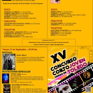 XV Concurso de Cortometrajes “CIUDAD DE TOLEDO”