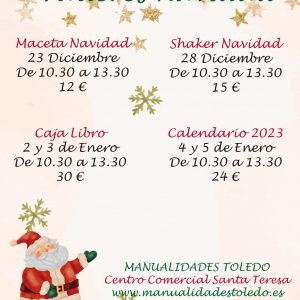 MANUALIDADES TOLEDO. Manualidades Infantiles Especial  – Calendario 2023