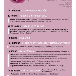 l Centro Cultural San Marcos acoge el miércoles 22 de febrero la jornada ‘Conversaciones sobre turismo sostenible’