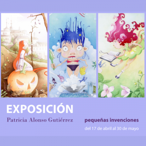 Biblioteca de Castilla La Mancha. Exposición de dibujos Pequeñas invenciones de Patricia Alonso Gutiérrez