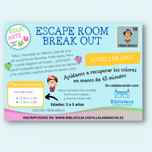 Biblioteca de Castilla La Mancha. Escape Room Break Out “Edición Frida Kahlo”
