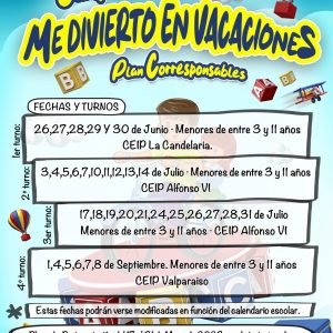 ISTADO DE ADMITIDOS/AS DE JULIO DEL CAMPAMENTO “ME DIVIERTO EN VACACIONES”.