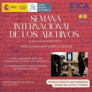 Archivo Histórico de la Nobleza. Visita guiada dentro de la Semana Internacional de los Archivos