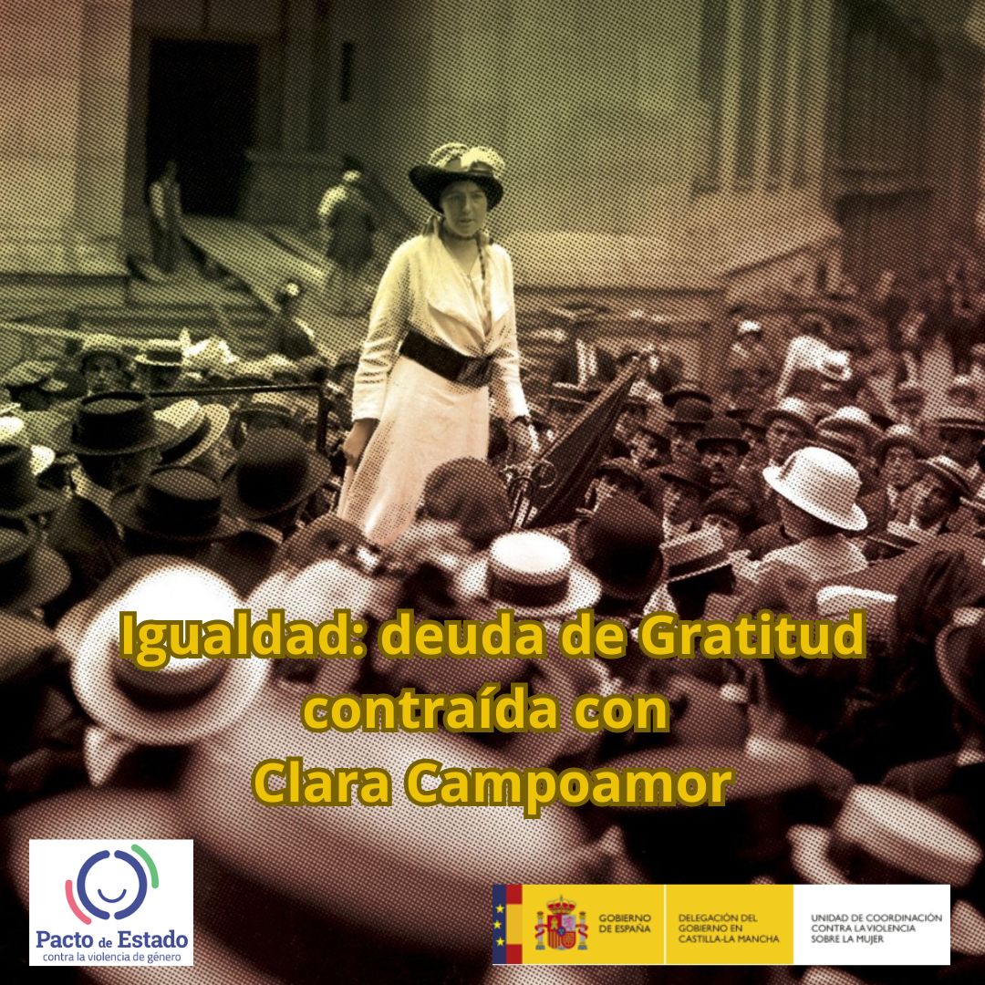 https://www.toledo.es/wp-content/uploads/2023/09/26-octubre.-igualdad-gratitud-clara-campoamor.jpg. Biblioteca de Castilla La Mancha. Conferencia “Igualdad: deuda de Gratitud contraída con Clara Campoamor”