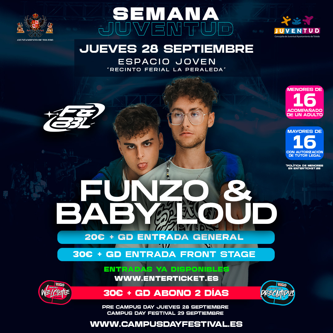 https://www.toledo.es/wp-content/uploads/2023/09/feed-jueves-funzo-y-baby.jpg. Concierto: FUNZO & BABY LOUD + Luis Suarez DJ