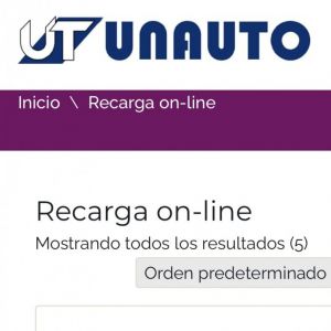 a empresa UNAUTO restablece el sistema de recarga de tarjetas y abonos online