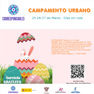 Campamento Urbano, “Días Sin Cole”. Plan Corresponsables.