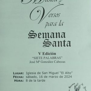 Música y versos para la Semana Santa.