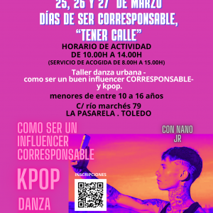 LAN CORRESPOANBLES. 25-23-27 TALLER  KPOP, DANZA URBANA