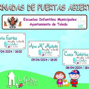 ESCUELAS INFANTILES MUNICIPALES. JORNADAS DE PUERTAS ABIERTAS Y PERIODO DE PREINSCRIPCION