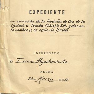 l inicio de las relaciones con Toledo de Ohio. El expediente