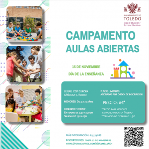 ampamento Aulas Abiertas para el 15 de noviembre- no lectivo