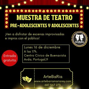 ArteBaRia. “Escenas de teatro improvisadas e improvisaciones con el público”