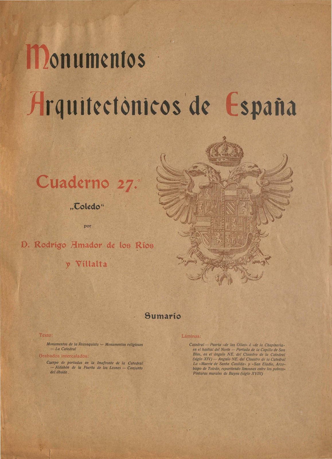 Cubiertas de los Cuadernos núms. 27-31 del Tomo II, 1908-1909