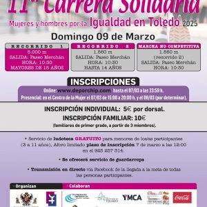 XI Carrera solidaria mujeres y hombres por la igualdad.