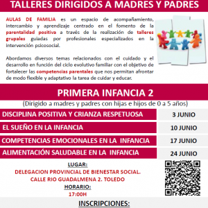 Aulas de Familia. “Talleres dirigidos a madres y padres”.