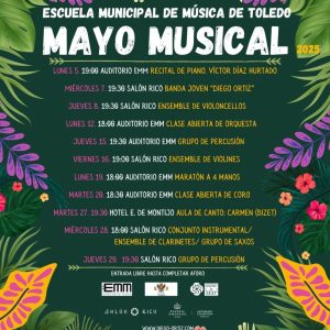 Escuela Municipal de Música. Conciertos de una nueva edición del programa “Mayo Musical”.