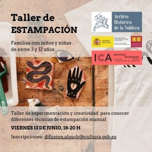Archivo Histórico de la Nobleza. Semana Internacional de los Archivos. “Taller de Estampación”.