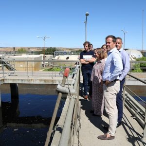 elázquez visita la EDAR del polígono en la que se van a invertir casi 4 millones de euros para eliminar uno de los vertidos al Tajo más contaminantes