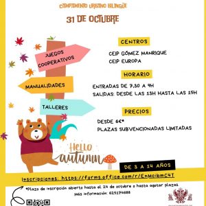 ulas Abiertas 31 de octubre. Campamento urbano bilingüe