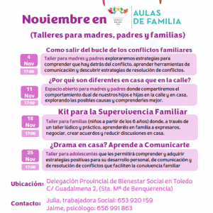 Aula Temática: “Cómo salir del bucle de los conflictos familiares”
