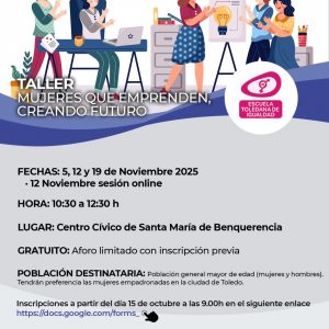 aller “Mujeres que emprenden, creando futuro”. Escuela Toledana de Igualdad.
