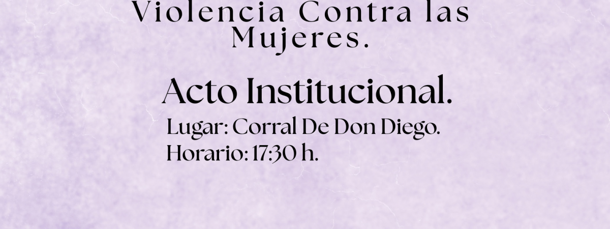 25N Acto Institucional con motivo del “Día…