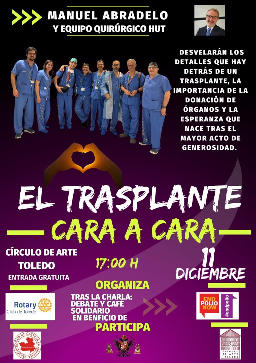 https://www.toledo.es/wp-content/uploads/2025/11/el-transplante-848x1200.jpg. EL TRASPLANTE CARA A CARA Charla divulgativa.