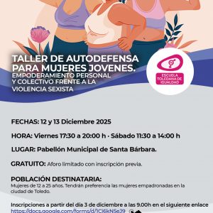 aller de autodefensa para mujeres jóvenes. Escuela Toledana de Igualdad.