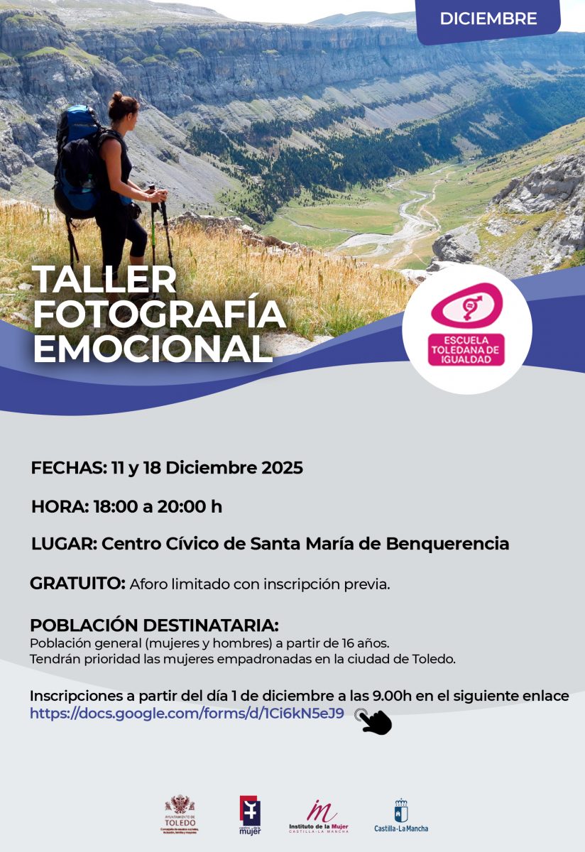 https://www.toledo.es/wp-content/uploads/2025/12/cartel-fotografia-emocional-824x1200.jpg. Taller de fotografía emocional. Escuela Toledana de Igualdad.