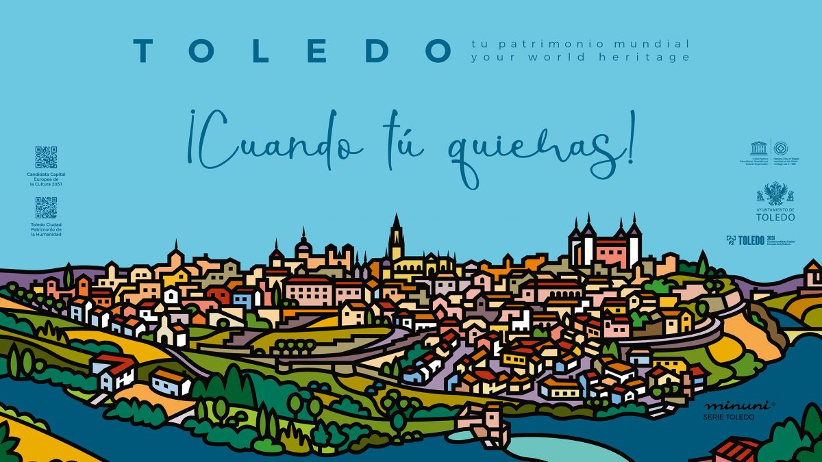 https://www.toledo.es/wp-content/uploads/2026/01/fitur-2-dia-1200x675.jpg. Toledo presenta en FITUR una campaña centrada en la conmemoración del 40 aniversario como Ciudad Patrimonio de la Humanidad