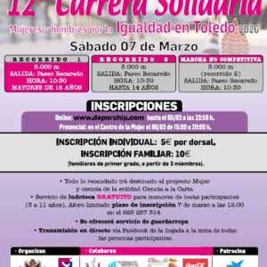 8M XII Carrera solidaria mujeres y hombres por la igualdad en Toledo