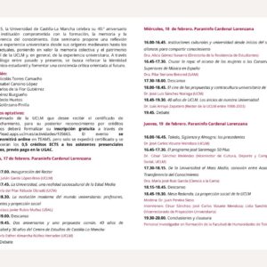 Seminario: «La Universidad como legado patrimonial: memoria, conocimiento y sociedad»