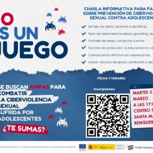 8M Charla Taller: Prevención, detección y actuación ante ciberviolencia sexual