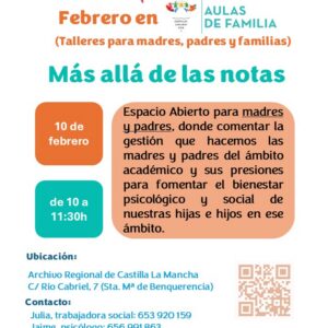 Aulas de Familia: «Bienestar Psicológico, talleres para madres, padres y familias»