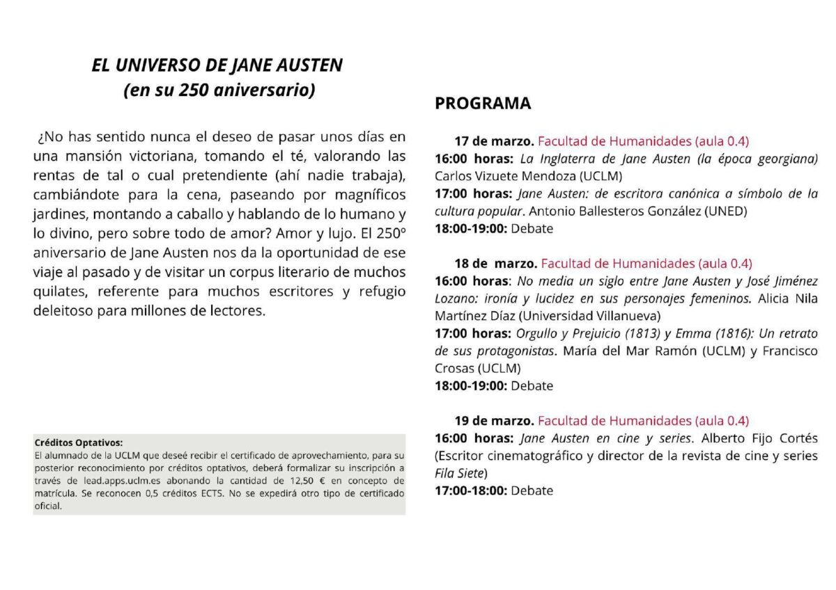 https://www.toledo.es/wp-content/uploads/2026/02/seminario-jane-austen_pagina_2-1200x848.jpg. Seminario de Primavera: «El Universo de Jane Austen» (en su 250 aniversario).
