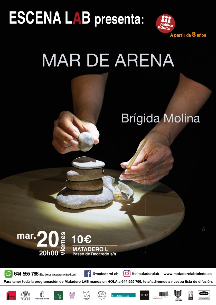 https://www.toledo.es/wp-content/uploads/2026/03/escenalab_marzo.jpeg. «Escena LAB presenta: MAR DE ARENA de Brígida Molina»